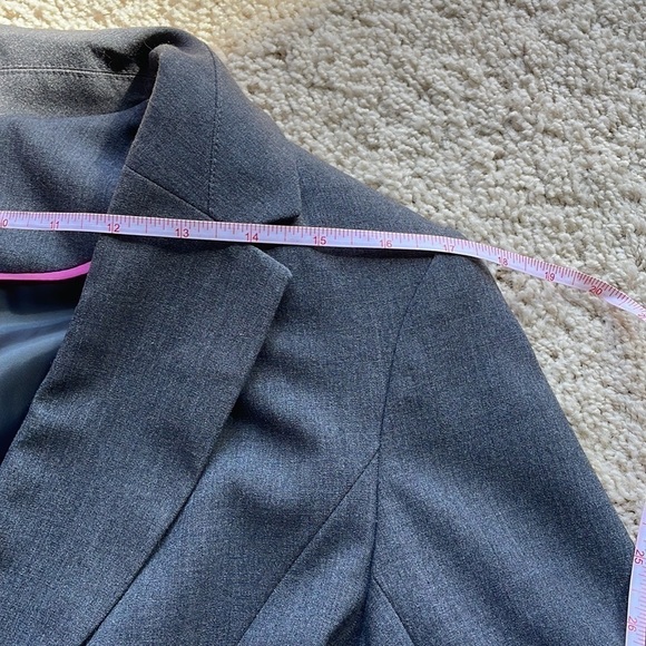 Candie’s L Button Front Blazer Jacket Women's Large Gray EUC Interview Business - Picture 6 of 9